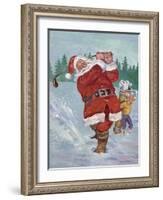 Snow Golfing Santa-Hal Frenck-Framed Giclee Print