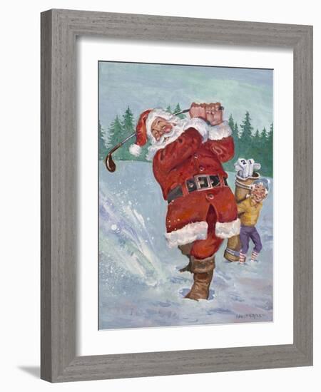 Snow Golfing Santa-Hal Frenck-Framed Giclee Print