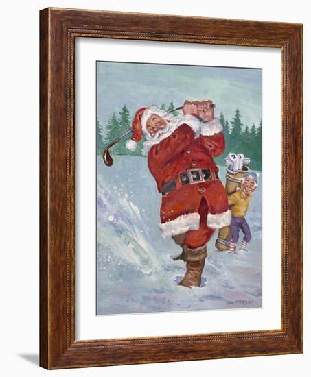 Snow Golfing Santa-Hal Frenck-Framed Giclee Print