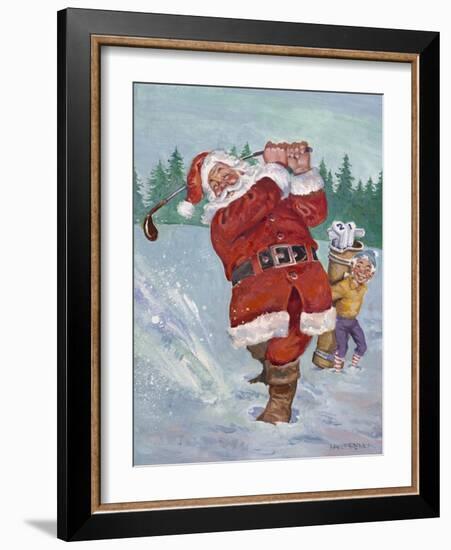 Snow Golfing Santa-Hal Frenck-Framed Giclee Print