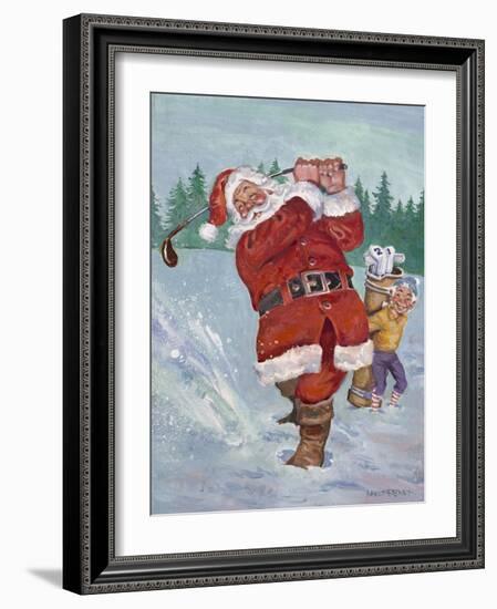 Snow Golfing Santa-Hal Frenck-Framed Giclee Print