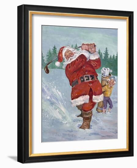 Snow Golfing Santa-Hal Frenck-Framed Giclee Print