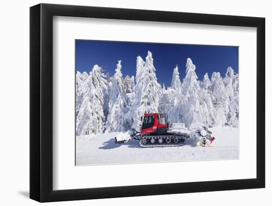 snow groomer, Schauinsland, Black Forest, Baden-Wurttemberg, Germany-Markus Lange-Framed Photographic Print