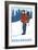 Snow Hiker, Estes Park, Colorado-Lantern Press-Framed Art Print