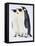 Snow Hill, Antarctica. Three Emperor Penguins Standing Tall-Janet Muir-Framed Premier Image Canvas