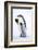 Snow Hill Island, Antarctica. Emperor penguin parent bonding with chick.-Dee Ann Pederson-Framed Photographic Print