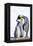 Snow Hill Island, Antarctica. Emperor penguin parent bonding with chick.-Dee Ann Pederson-Framed Premier Image Canvas