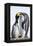 Snow Hill Island, Antarctica. Emperor penguin parent feeding chick.-Dee Ann Pederson-Framed Premier Image Canvas