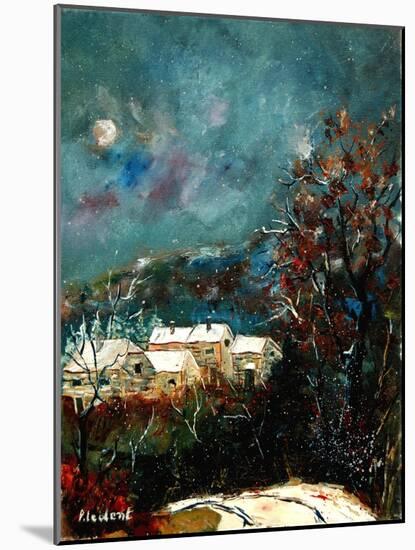 Snow in a little village in Belgium (Ardennes)-Pol Ledent-Mounted Art Print