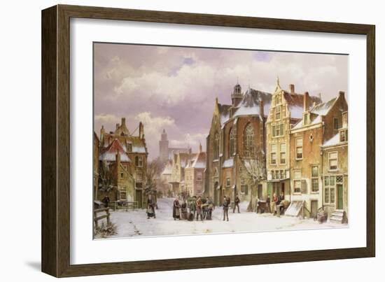 Snow in Amsterdam-Willem Koekkoek-Framed Giclee Print