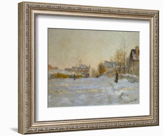 Snow in Argenteuil, 1875-Claude Monet-Framed Giclee Print