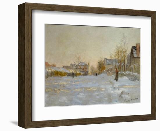 Snow in Argenteuil, 1875-Claude Monet-Framed Giclee Print