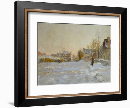 Snow in Argenteuil, 1875-Claude Monet-Framed Giclee Print