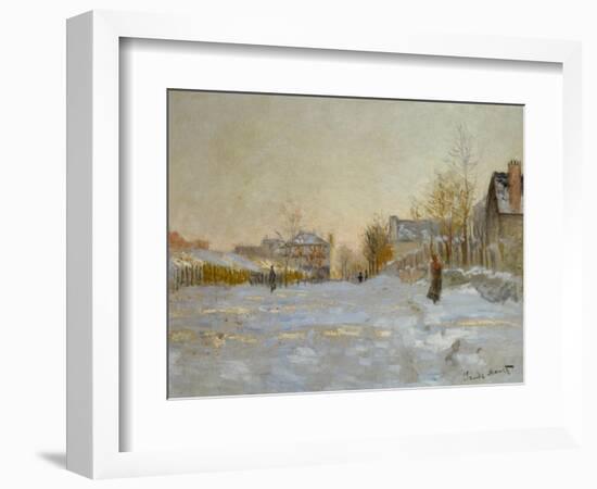 Snow in Argenteuil, 1875-Claude Monet-Framed Giclee Print