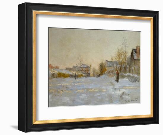 Snow in Argenteuil, 1875-Claude Monet-Framed Giclee Print
