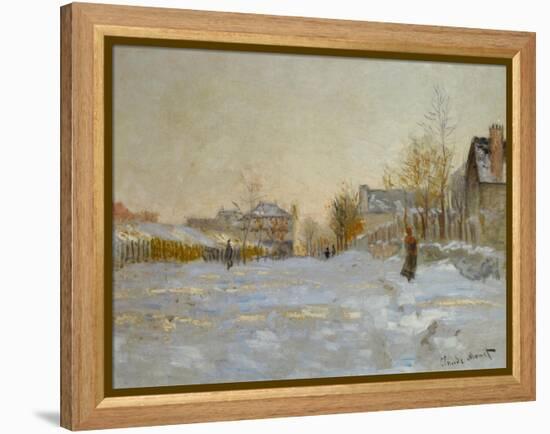 Snow in Argenteuil, 1875-Claude Monet-Framed Premier Image Canvas