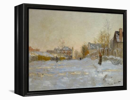 Snow in Argenteuil, 1875-Claude Monet-Framed Premier Image Canvas