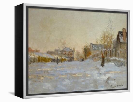 Snow in Argenteuil, 1875-Claude Monet-Framed Premier Image Canvas