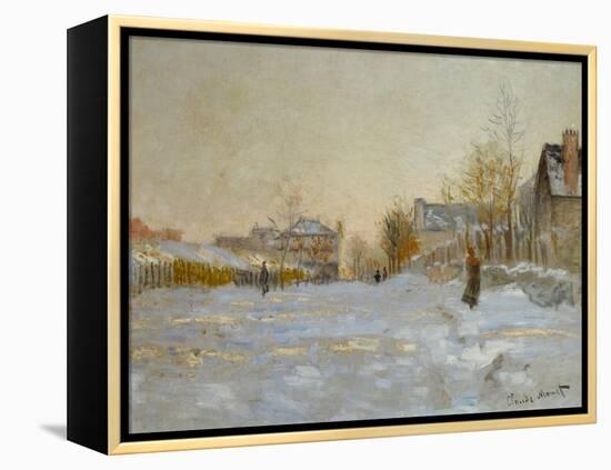 Snow in Argenteuil, 1875-Claude Monet-Framed Premier Image Canvas