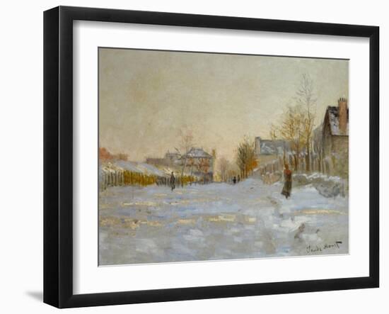 Snow in Argenteuil, 1875-Claude Monet-Framed Giclee Print