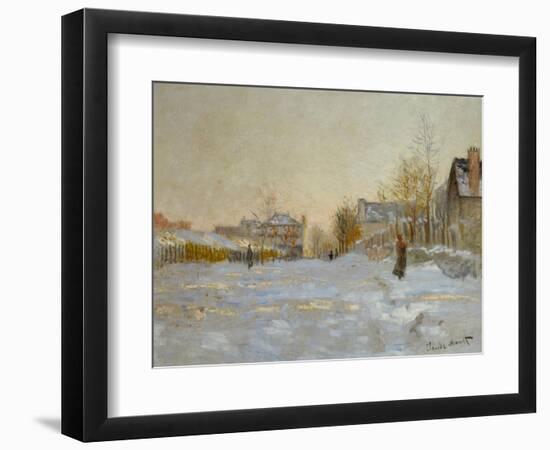 Snow in Argenteuil, 1875-Claude Monet-Framed Premium Giclee Print