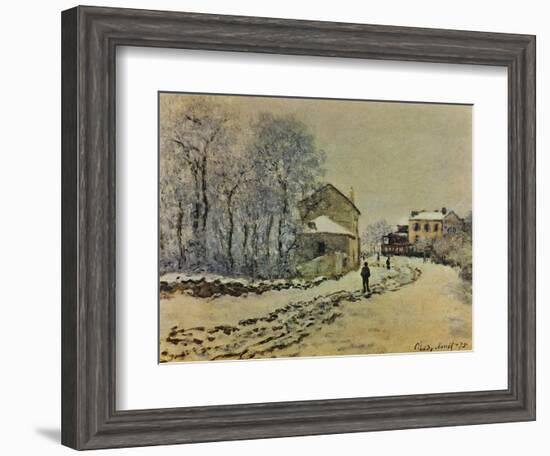 Snow in Argenteuil, 1875-Claude Monet-Framed Giclee Print