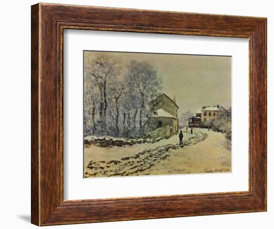 Snow in Argenteuil, 1875-Claude Monet-Framed Giclee Print