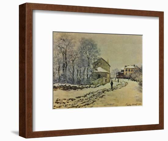 Snow in Argenteuil, 1875-Claude Monet-Framed Giclee Print