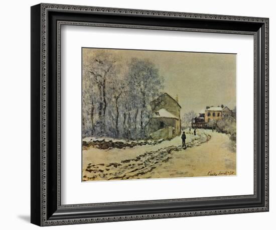 Snow in Argenteuil, 1875-Claude Monet-Framed Giclee Print