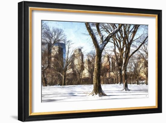 Snow in Central Park II-Philippe Hugonnard-Framed Giclee Print