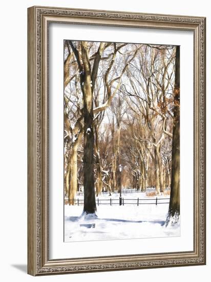 Snow in Central Park-Philippe Hugonnard-Framed Giclee Print