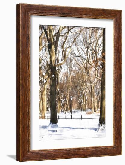 Snow in Central Park-Philippe Hugonnard-Framed Giclee Print