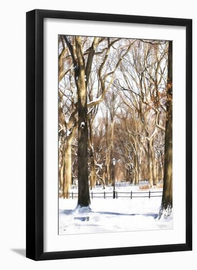 Snow in Central Park-Philippe Hugonnard-Framed Giclee Print