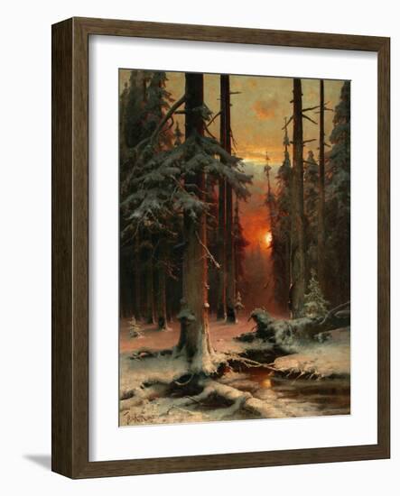 Snow in Forest, 1885-Juli Julievich Klever-Framed Giclee Print