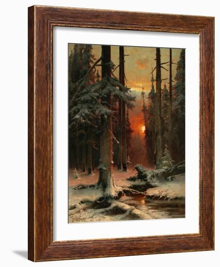 Snow in Forest, 1885-Juli Julievich Klever-Framed Giclee Print