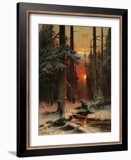 Snow in Forest, 1885-Juli Julievich Klever-Framed Giclee Print