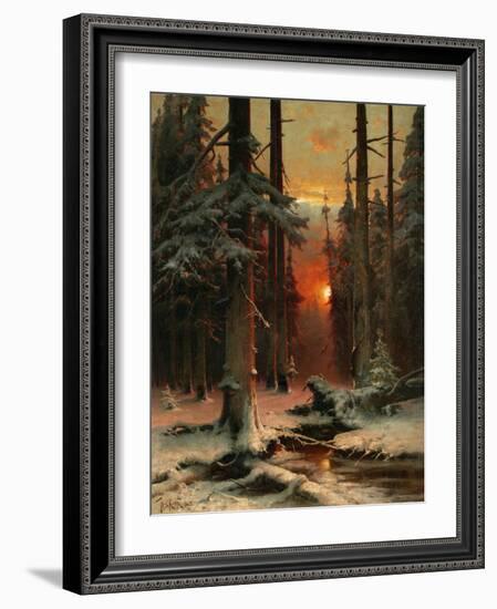 Snow in Forest, 1885-Juli Julievich Klever-Framed Giclee Print