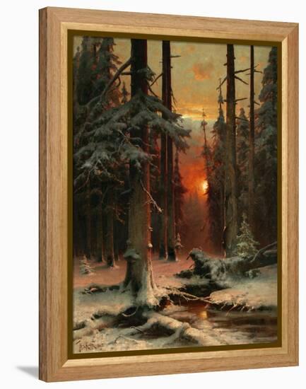 Snow in Forest, 1885-Juli Julievich Klever-Framed Premier Image Canvas