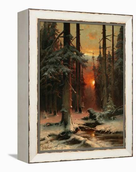Snow in Forest, 1885-Juli Julievich Klever-Framed Premier Image Canvas