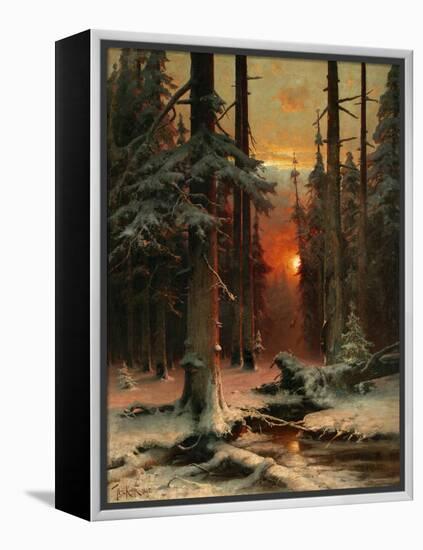 Snow in Forest, 1885-Juli Julievich Klever-Framed Premier Image Canvas