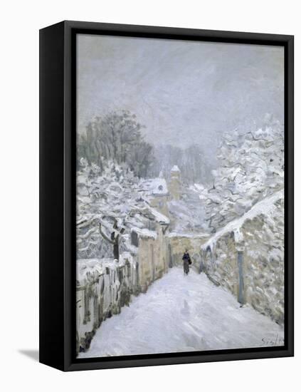 Snow in Louveciennes-Alfred Sisley-Framed Premier Image Canvas