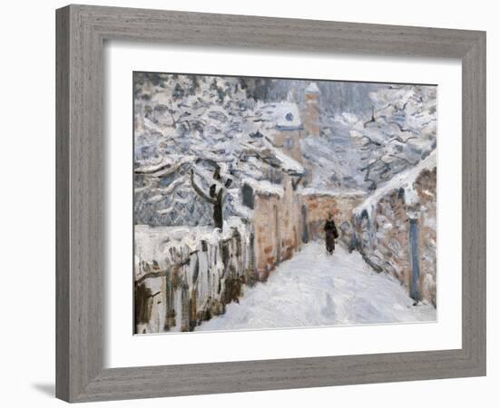 Snow in Louveciennes-Alfred Sisley-Framed Giclee Print