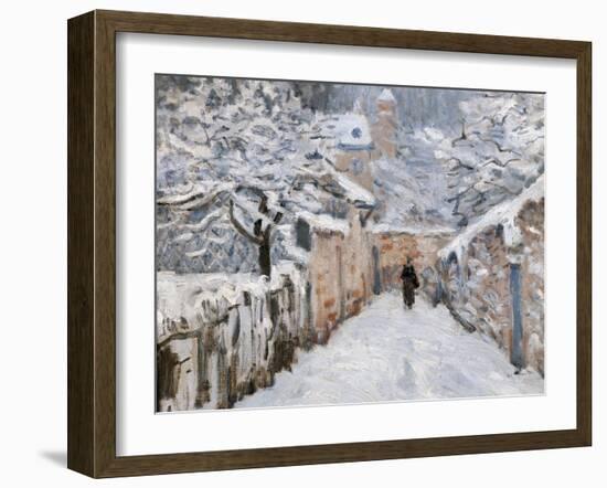 Snow in Louveciennes-Alfred Sisley-Framed Giclee Print