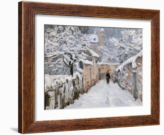 Snow in Louveciennes-Alfred Sisley-Framed Giclee Print