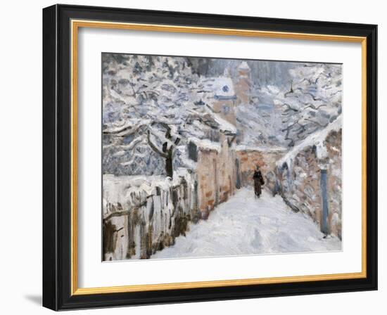 Snow in Louveciennes-Alfred Sisley-Framed Giclee Print