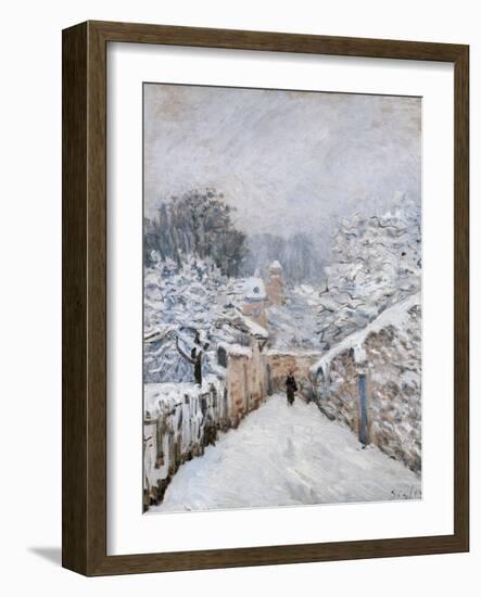 Snow in Louveciennes-Alfred Sisley-Framed Art Print