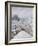 Snow in Louveciennes-Alfred Sisley-Framed Art Print