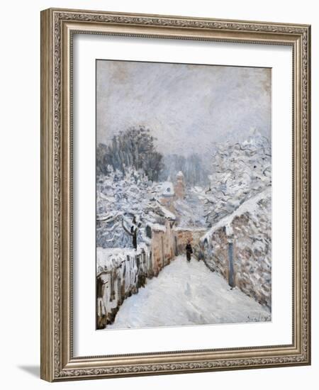 Snow in Louveciennes-Alfred Sisley-Framed Giclee Print