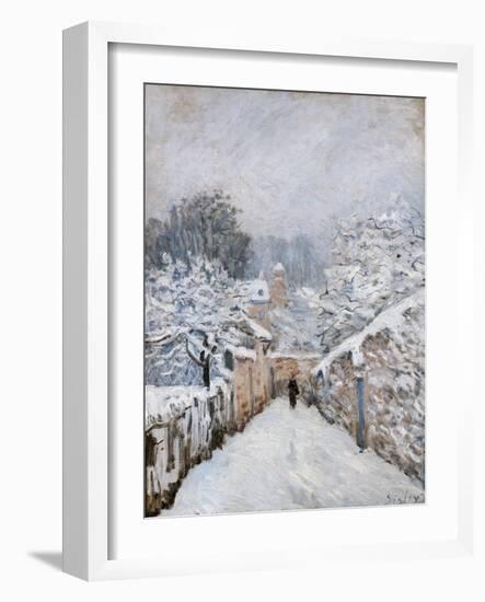 Snow in Louveciennes-Alfred Sisley-Framed Giclee Print