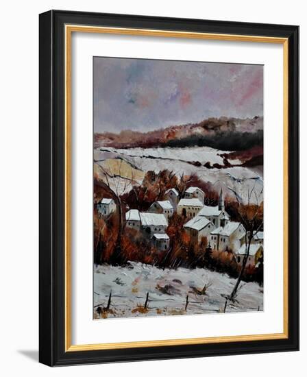 Snow In Ouroy 67-Pol Ledent-Framed Art Print